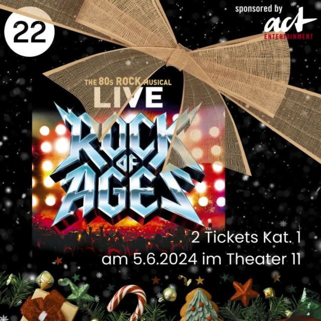 Die heutige Überraschung ist kultig: 2 Tickets fürs Rock of Ages Musical am 5. Juni 2024 im Theater 11, sponsored by @actentertainment.ch! 🎄✨ Mach jetzt via Link in Bio mit und erlebe das 80s Rock Musical live! 

#HastaAdventskalender #CountdownToChristmas